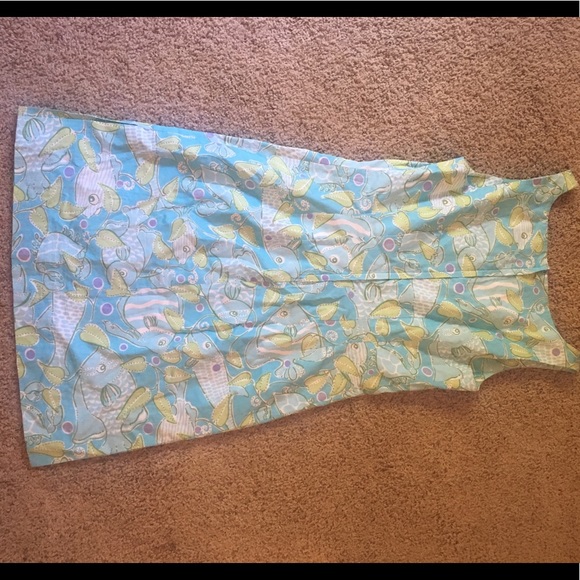 Lilly Pulitzer Atlantis Print Dress Fish - Picture 2 of 3